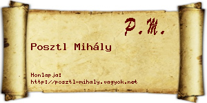 Posztl Mihály névjegykártya